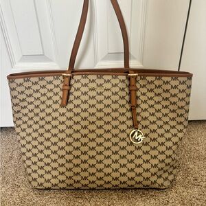Michael Kors Signature Brown and Tan Tote